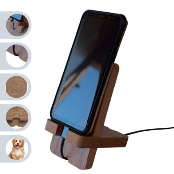 Suporte Celular Pet Cachorro MDF