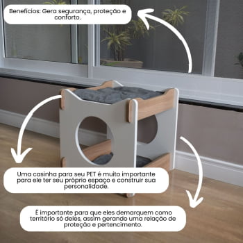 Mesa de Canto Gato Pet MDF Modular