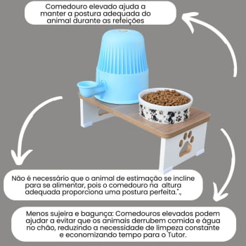 Suporte Comedouro Bebedouro Base Dupla