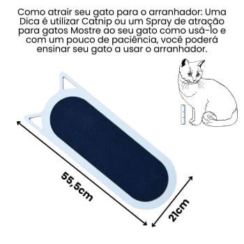 Arranhador Gato Piso Parede modelo Frajola Grande Branco