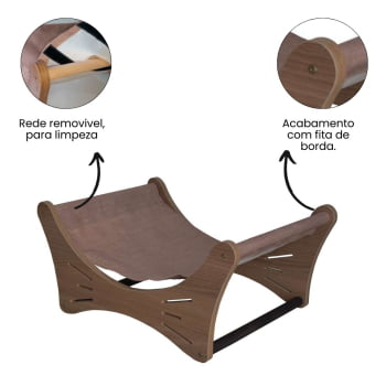 Cama Pet Cachorro e Gato MDF Espreguiçadeira Moderna