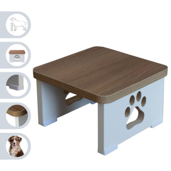 Base Comedouro Bebedouro Cachorro Elevado Pet MDF - Cachorro