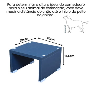 Comedouro Bebedouro Cachorro Gato Base Elevado Pet MDF Colors  