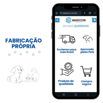 Comedouro Cachorro Elevado Pet Triplo MDF Linha Básica 