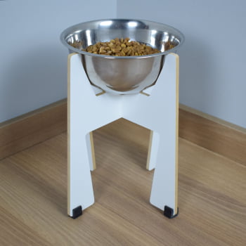 Comedouro Cachorro Gato Elevado Pet MDF Torre Grande