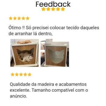 Mesa Cabeceira Gato Pet MDF Felino