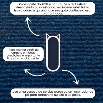 Refil Arranhador Gato modelo Frajola Médio Carpete