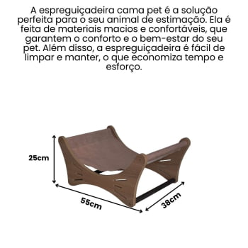 Cama Pet Cachorro e Gato MDF Espreguiçadeira Moderna  