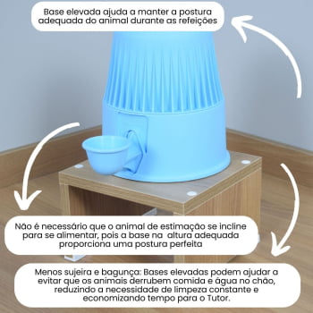Base Comedouro Bebedouro Cachorro Gato Elevado Pet MDF Colors