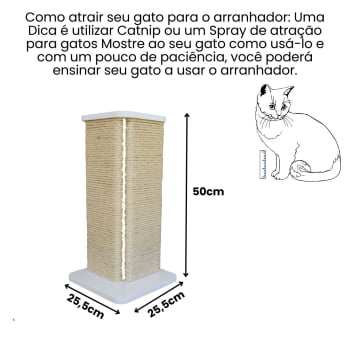 Arranhador para Gatos Canto Sofá PET Felino Modelo Sisal   