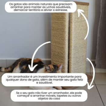 Arranhador para Gatos Canto Sofá PET Felino Modelo Sisal   