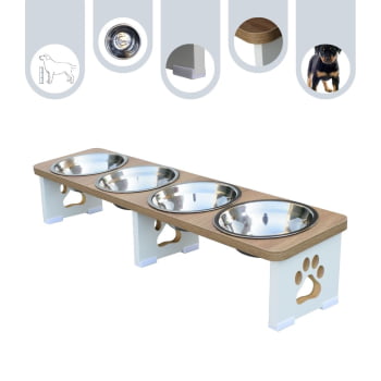 Comedouro Quadruplo Linear Cachorro