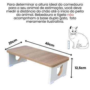 Suporte Comedouro Bebedouro Base Dupla
