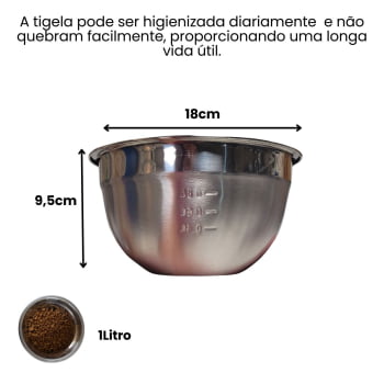 Tigela Bowl Inox 18cm - 1000ml