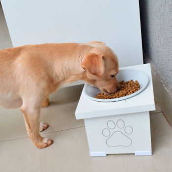 Comedouro Elevado Pet Cachorro MDF Simple