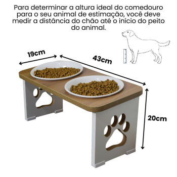 Comedouro Grande Duplo Cachorro 
