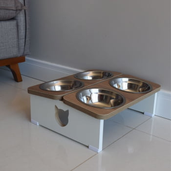 Comedouro Quadruplo Gato 