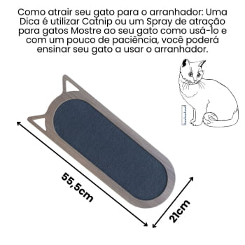 Arranhador Gato Piso Parede modelo Frajola Grande  Amadeirado