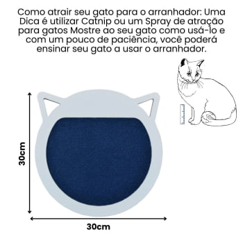 Arranhador de Gato Piso Parede modelo Garfield Branco 