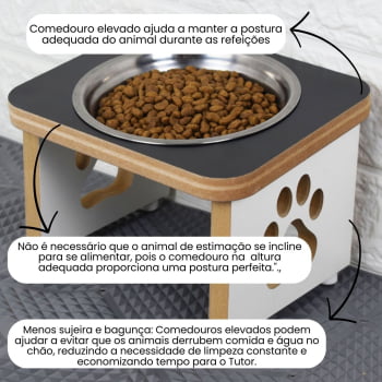 Comedouro Cachorro Elevado Pet MDF Linha Básica 