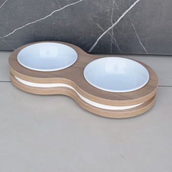 Comedouro Duplo Cães e Gatos