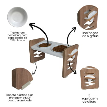 Comedouro Duplo Zig Zag