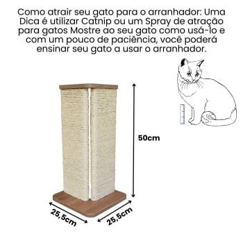 Arranhador para Gatos Canto Sofá PET Felino Modelo Sisal   