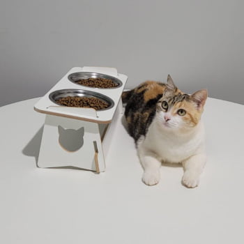 Comedouro Saudavel Duplo Gato