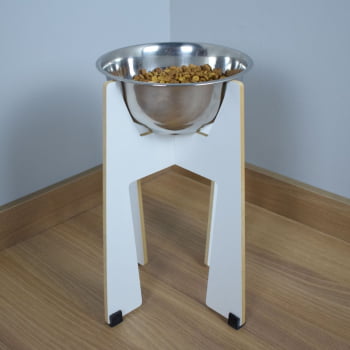 Comedouro Cachorro Gato Elevado Pet MDF Torre Grande - 30 cm