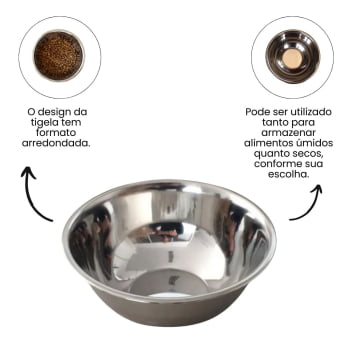 Tigela Bowl Inox 18cm - 750ml