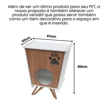 Mesa de Canto Pet Gato Cachorro MDF Luxo