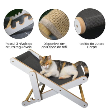 Cadeira Espreguiçadeira Gato Carpet e Sisal