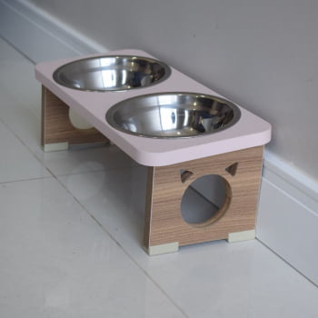 Comedouro Duplo Gato Colors