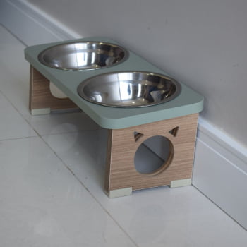 Comedouro Duplo Gato Colors